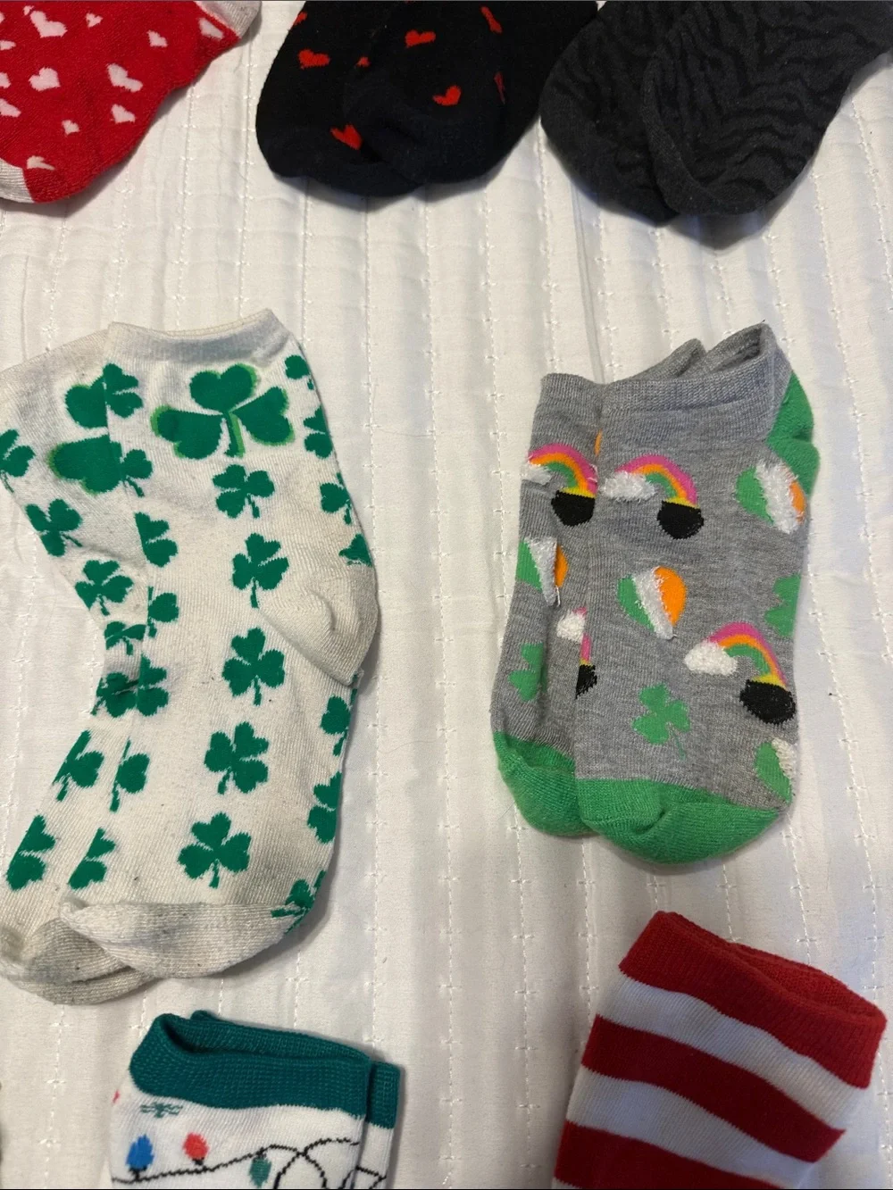 Assorted holiday socks-19 pairs